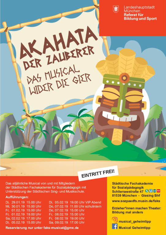 Veranstaltungsplakat Musical 2019